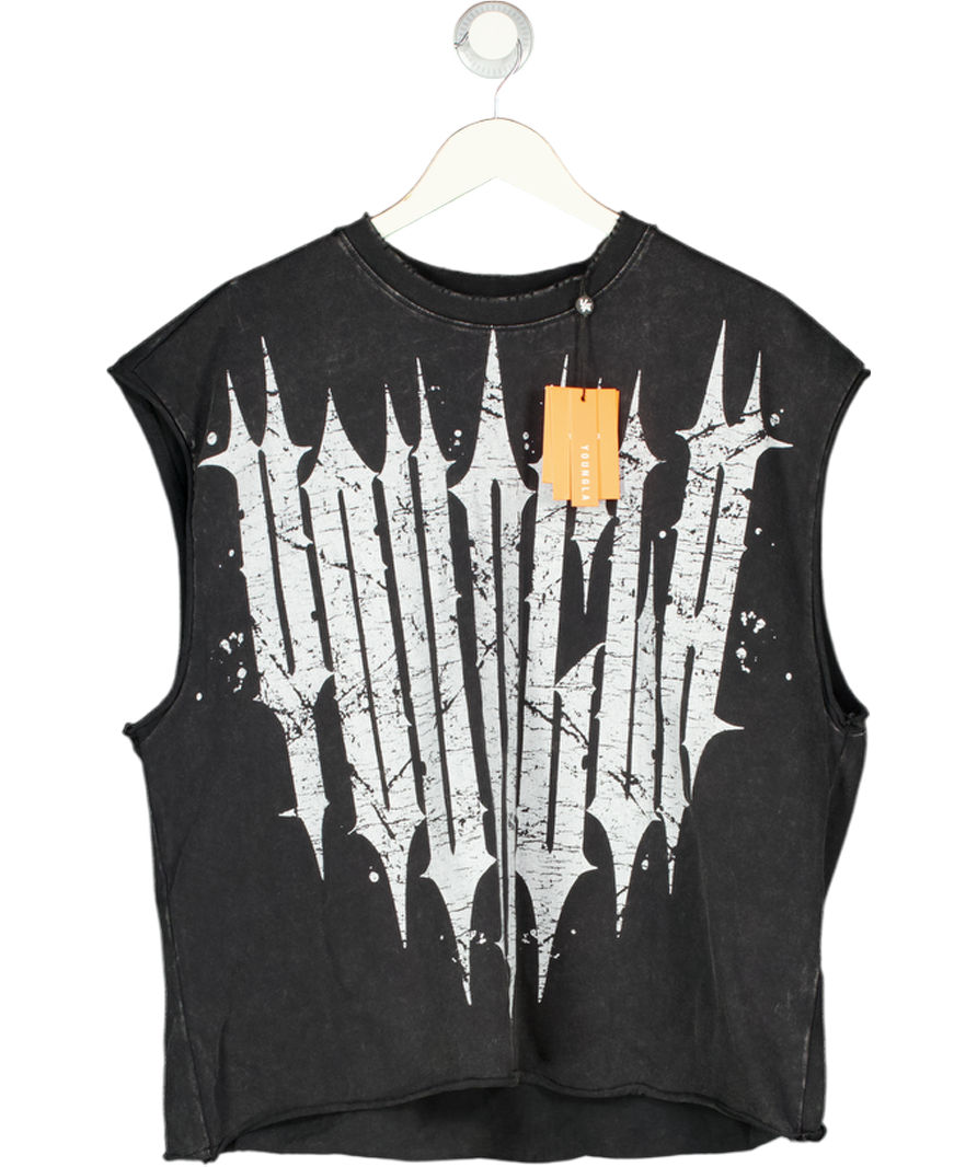 Young LA Grey Revenge Crop Cut-off UK L