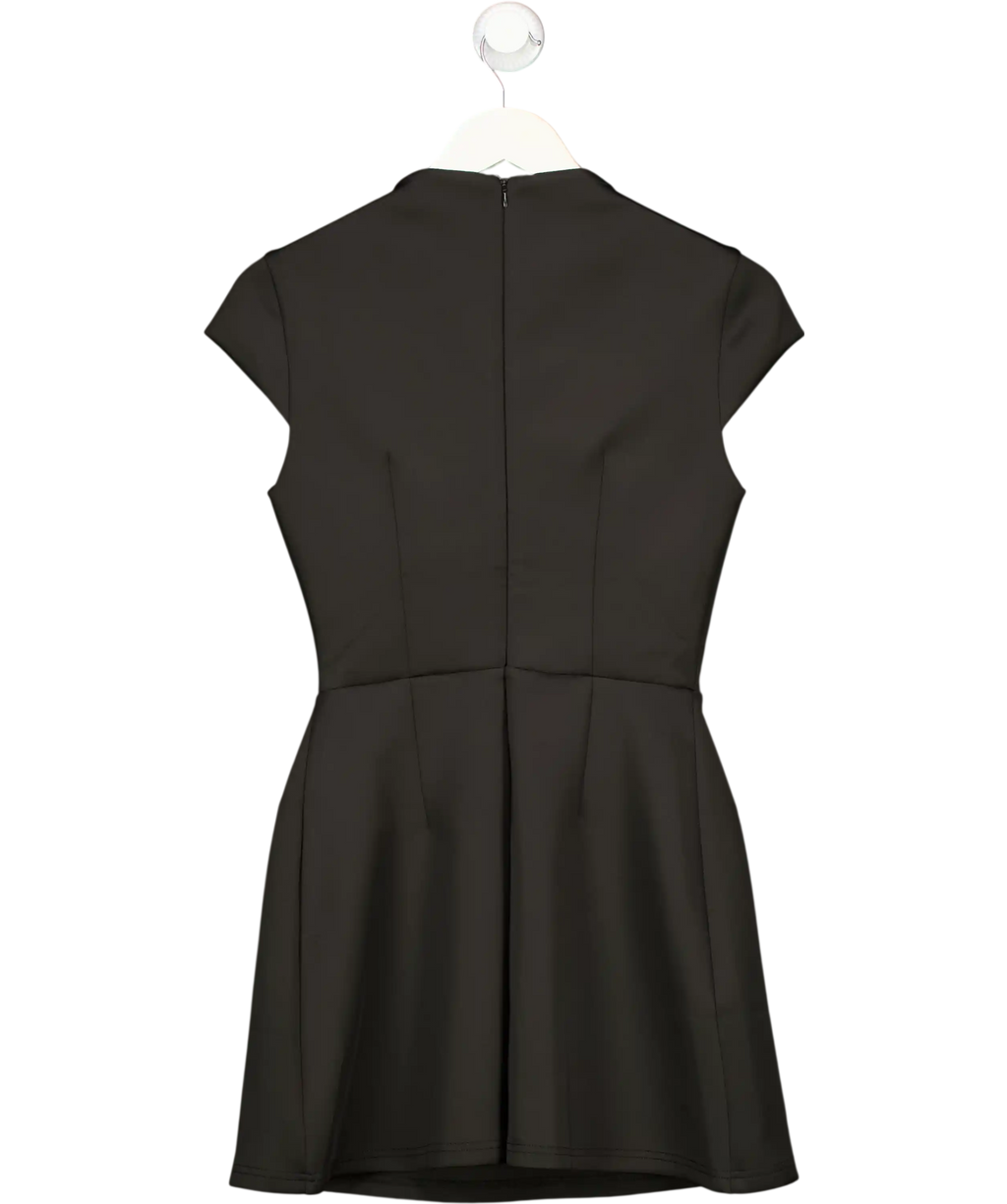 Leau Black Cote Cap Sleeve Pocket Mini Dress UK S