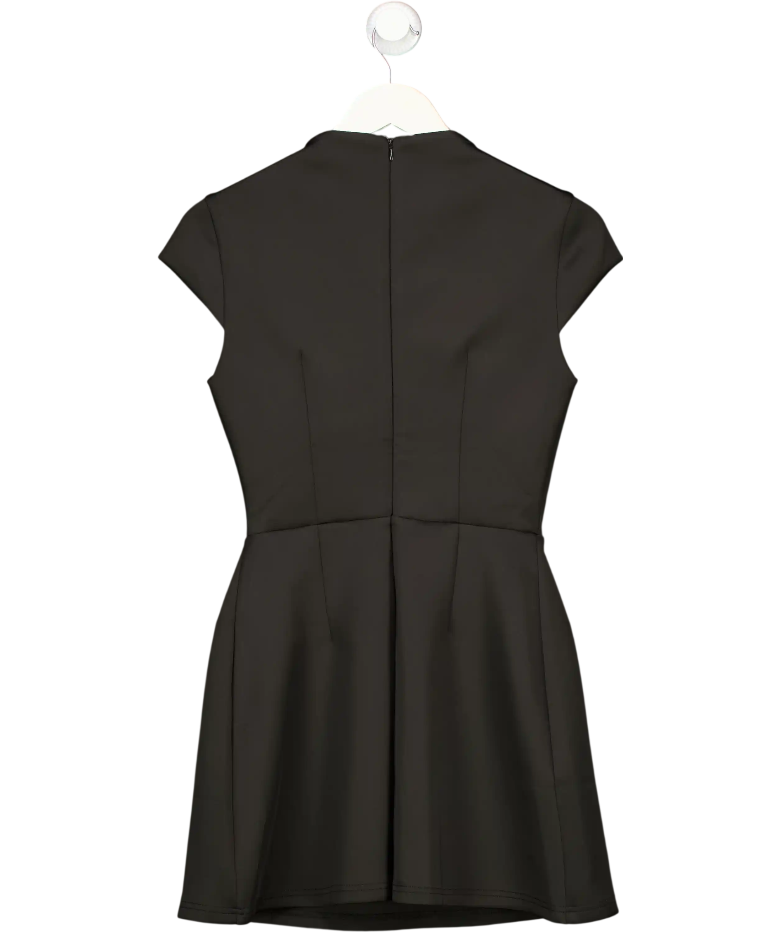 Leau Black Cote Cap Sleeve Pocket Mini Dress UK S