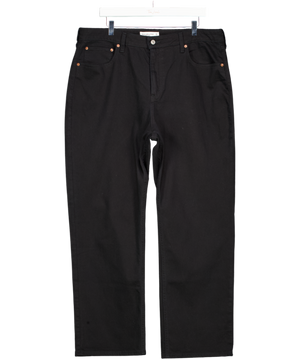 Abercrombie & Fitch Black High Rise Vintage Straight Jean UK 18