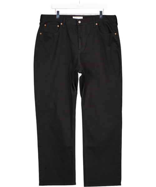 Abercrombie & Fitch Black High Rise Vintage Straight Jean UK 18