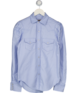 PETERSYN Blue Puff Sleeve Shirt UK S