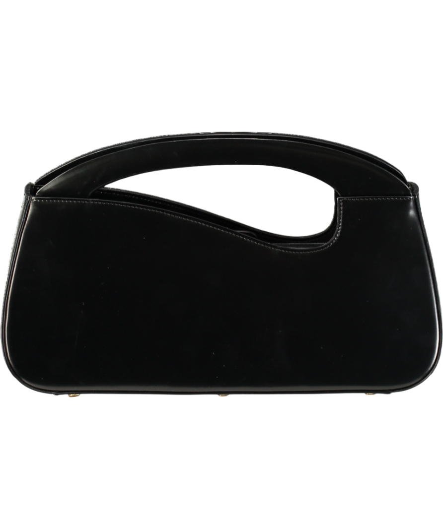 Natalie Dennis Black Large Signature Curve Bag With Leather Strap