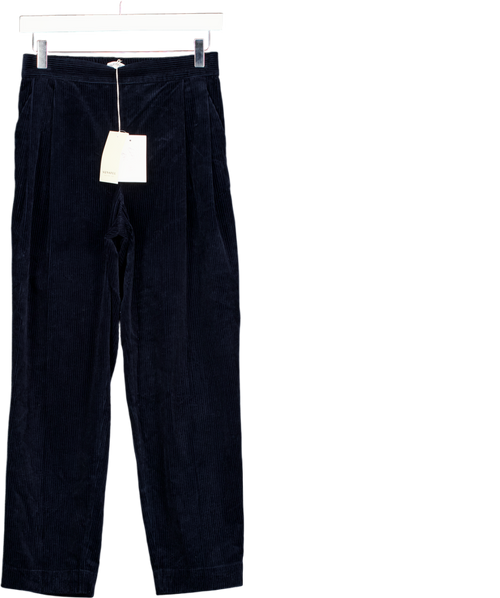 Sunspel Blue U794 Double Pleat Corduroy Trouser UK XXS