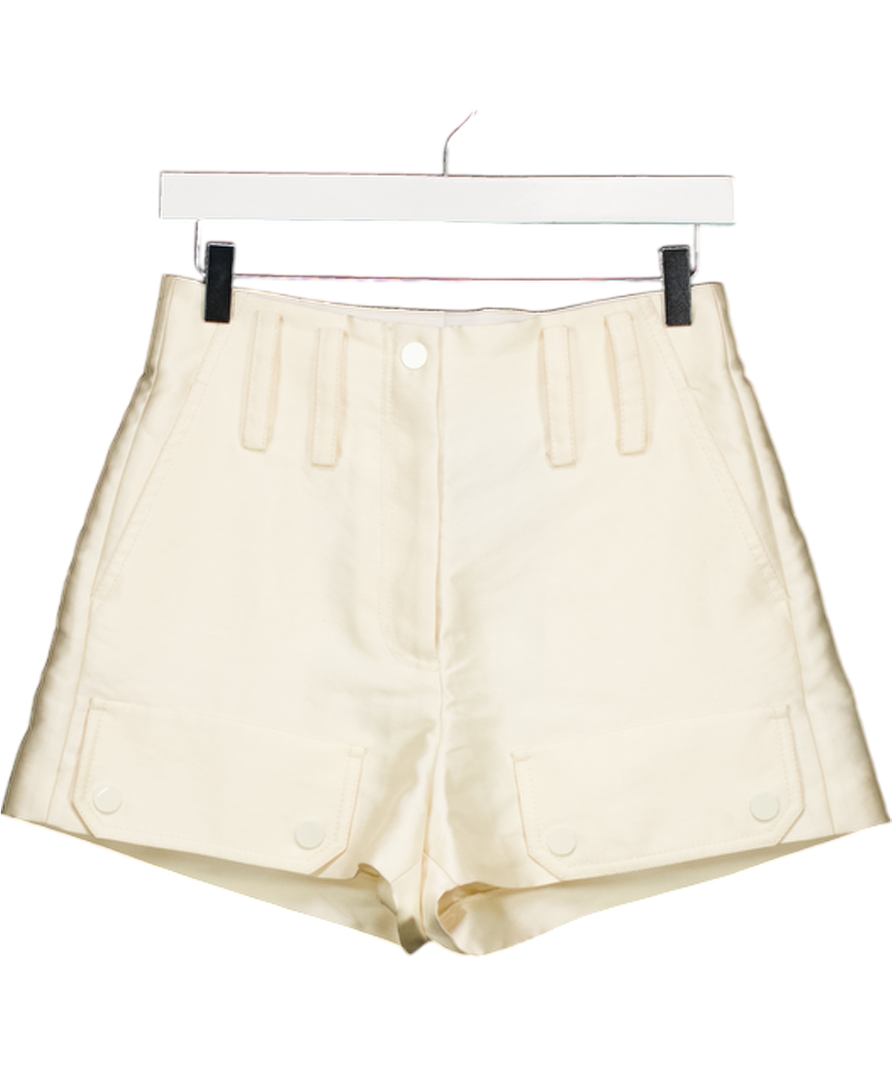 SANDRO Cream High-waisted Cargo Shorts Fr36 UK 8