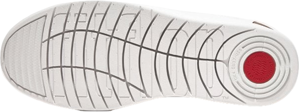 FitFlop Metallic-back Urban White Rose Gold Leather Strap Trainers UK 7 EU 40