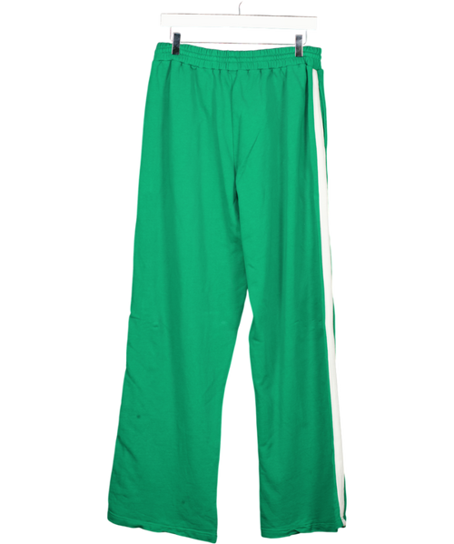 4th & Reckless Green Fergie 100% Cotton Wide Leg Branded Joggers UK M