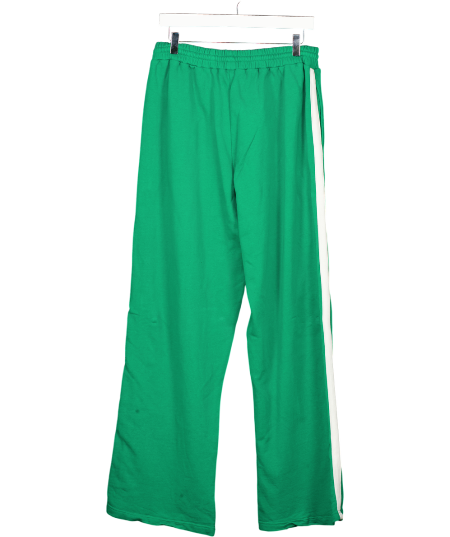 4th & Reckless Green Fergie 100% Cotton Wide Leg Branded Joggers UK M