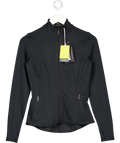 CREW Black Activewear Zip Through Top UK XS