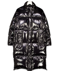 STAND STUDIO Black Patent Madelina Puffer Jacket Fr34 UK 6