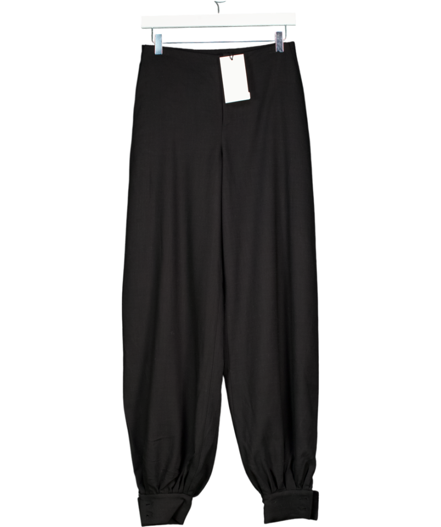 ZARA Black Zw Collection Cuffed Balloon Trousers UK XS