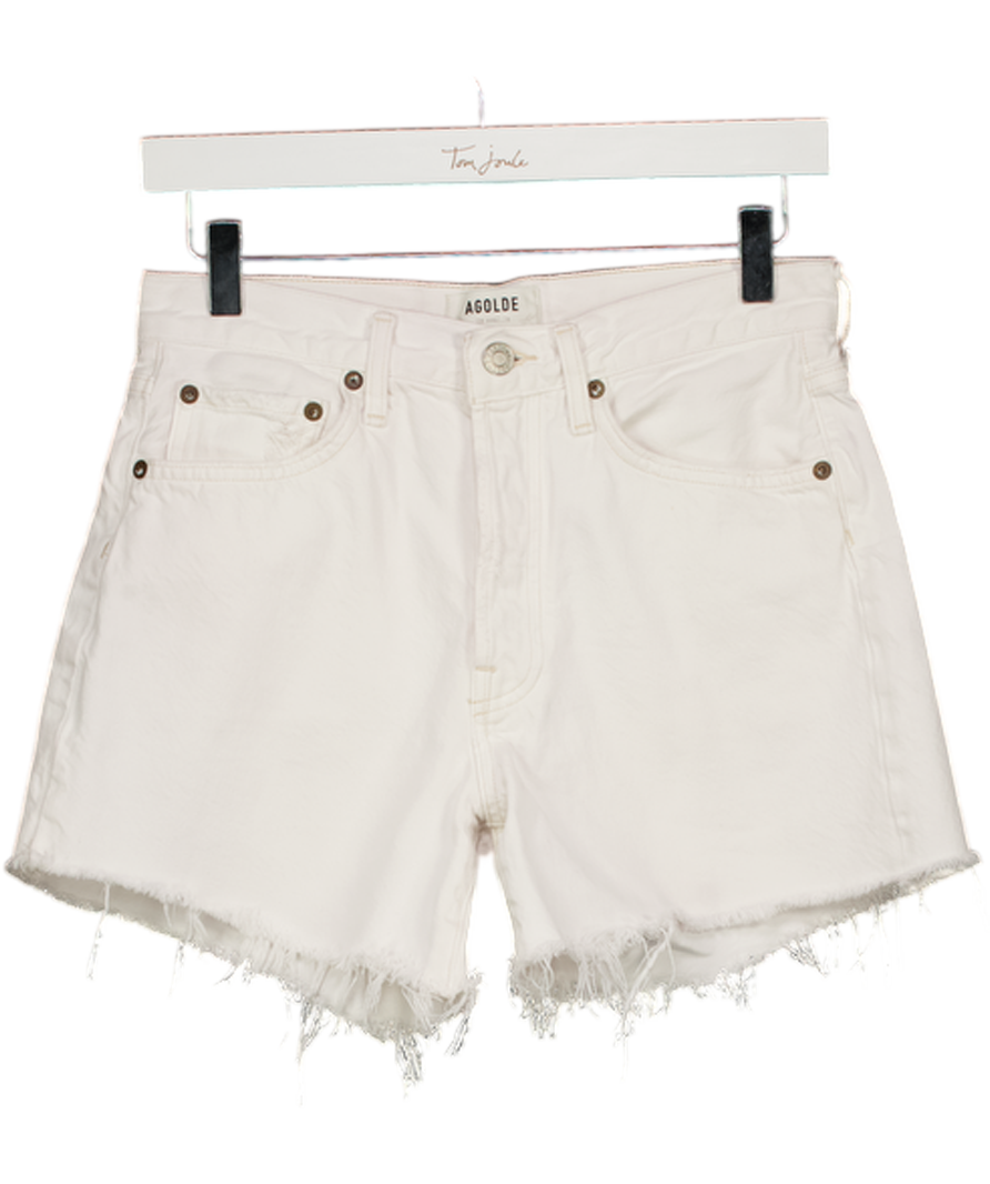 AGOLDE White Denim Parker Long Short W25