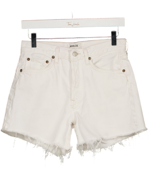 AGOLDE White Denim Parker Long Short W25