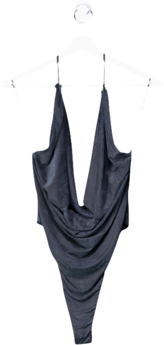 Gauge81 Black Manaus Deep V Bodysuit UK L