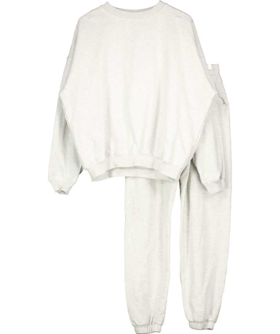 Adanola 2-piece Grey Embroidered Logo Joggers And Sweatshirt Set UK S/M