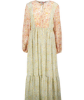 Oasis Multicoloured Pastel Ditsy Print Beaded Maxi Dress UK 12