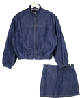 ASOS Blue Denim Balloon Jacket UK 6