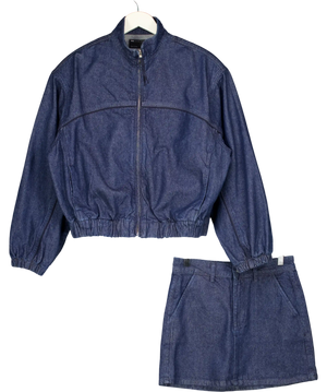 ASOS Blue Denim Balloon Jacket UK 6