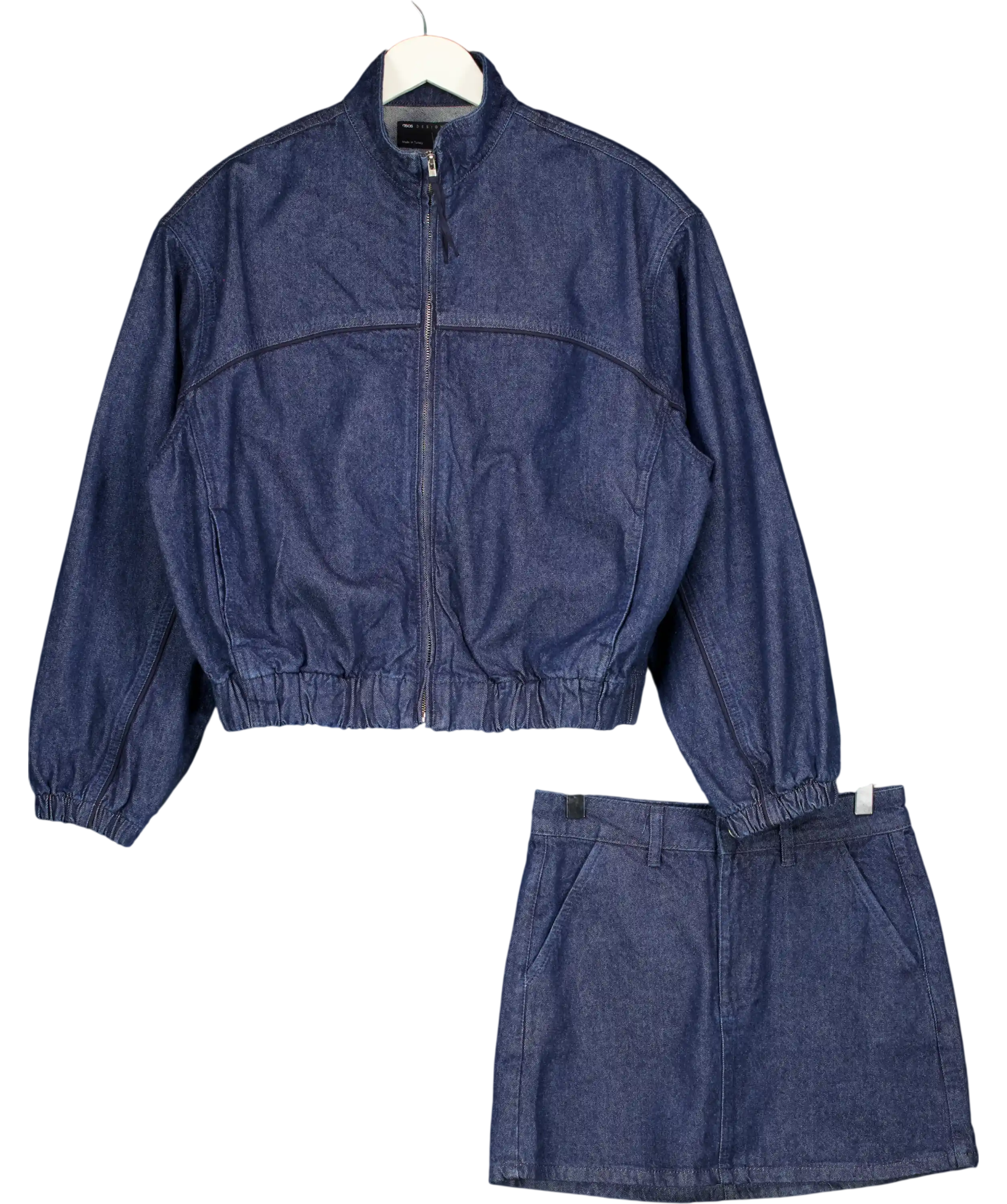 ASOS Blue Denim Balloon Jacket UK 6