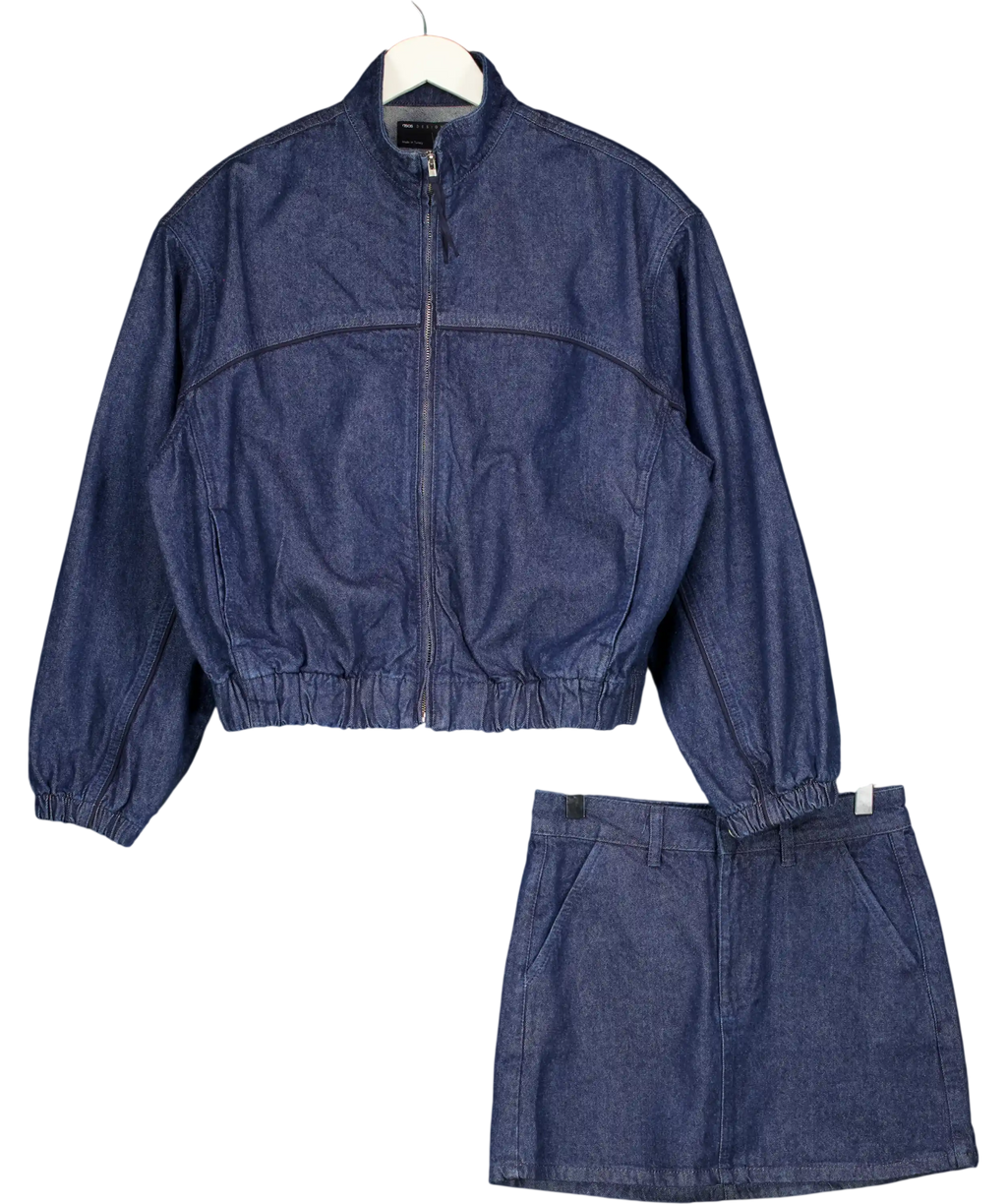 ASOS Blue Denim Balloon Jacket UK 6