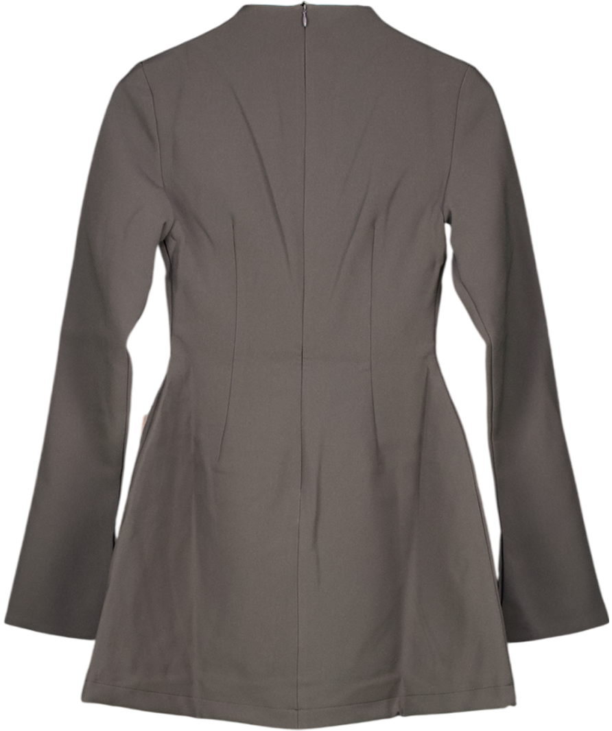 oddmuse Split Sleeve Mini Dress In Slate Grey UK XS