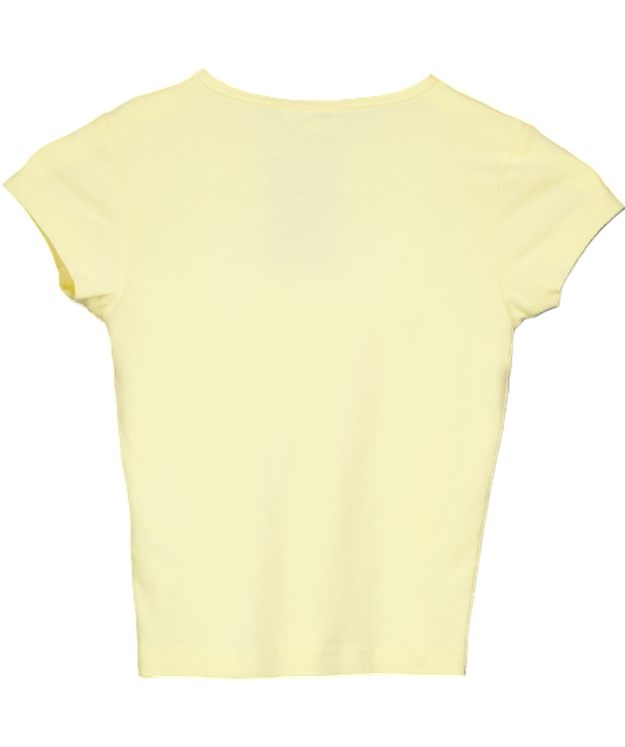 SUBDUED Yellow Always Late T-shirt UK XS