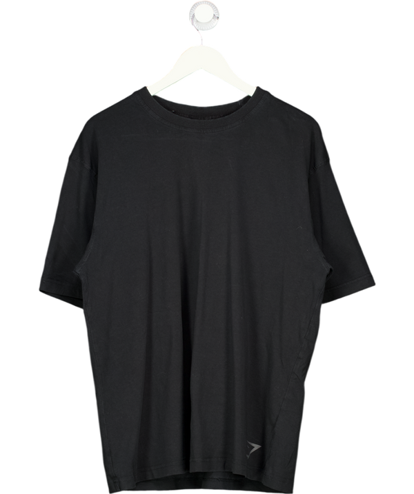 GYMSHARK Black Logo Back T-shirt UK L