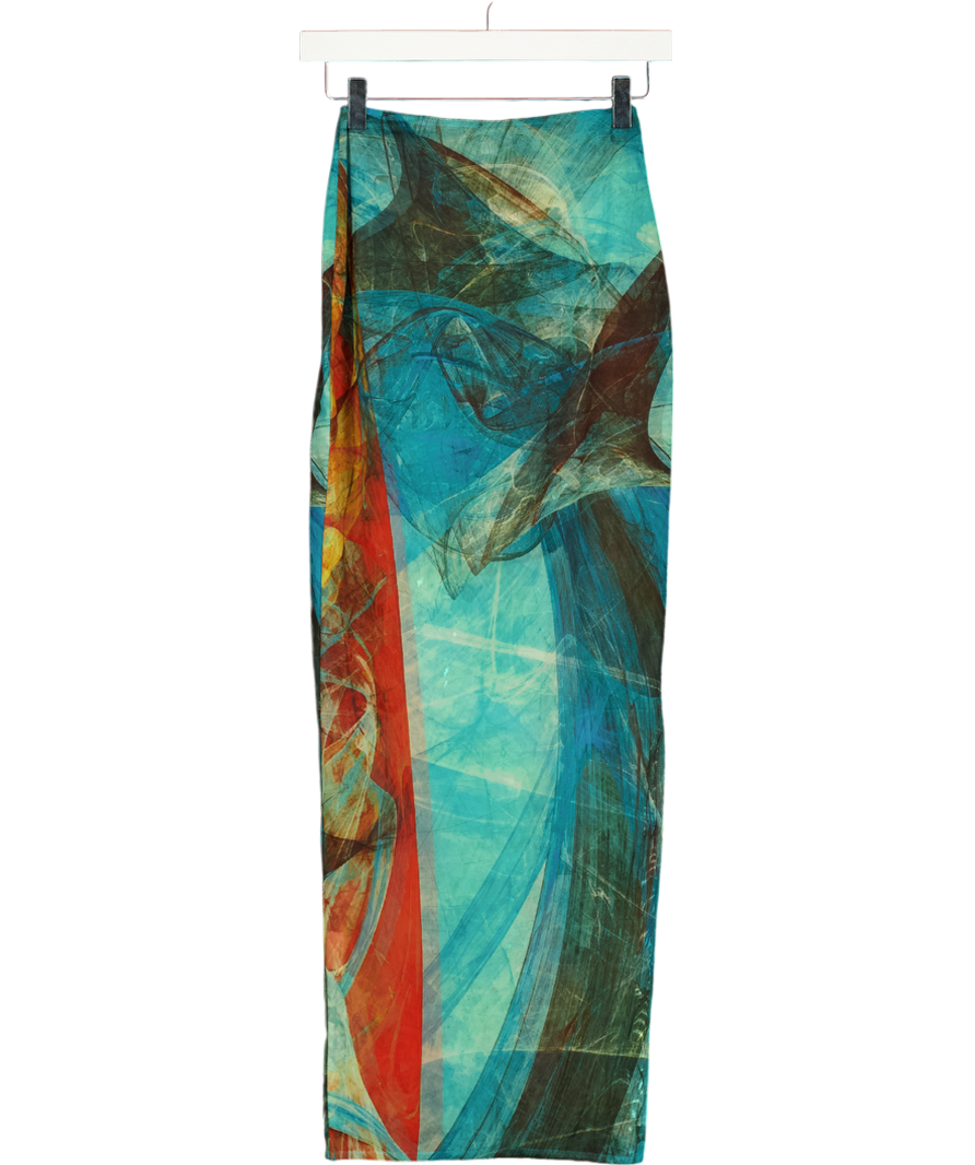 FARAI LONDON Multicoloured Mesh Maxi Skirt UK XS