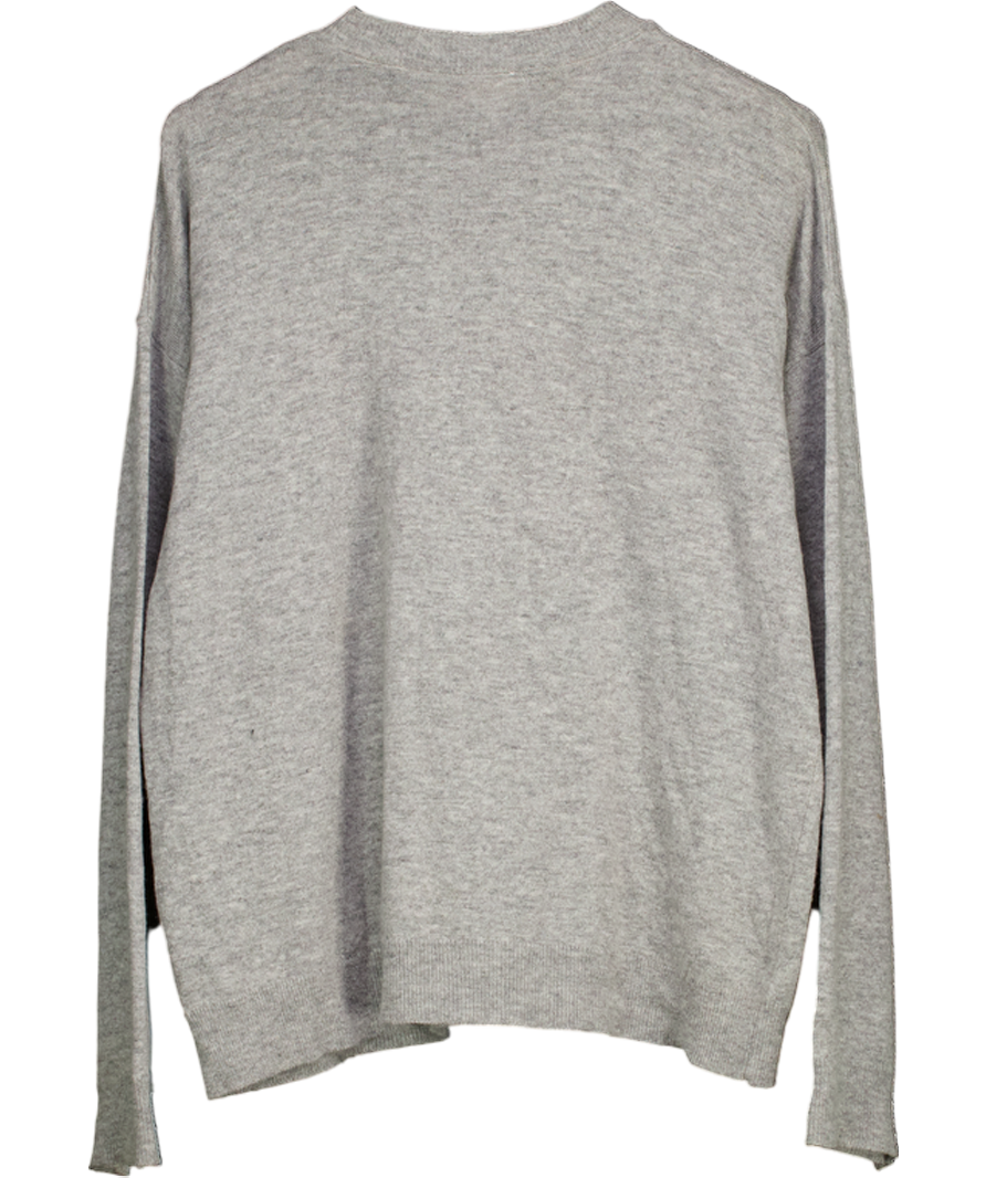 HOSBJERG Patty Wool Blend "the Last Ride" Oversize Sweater Grey UK M