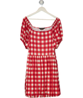 Limited Collection Curve Red Gingham Puff Ball Mini Dress UK 22 - 24