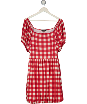 Limited Collection Curve Red Gingham Puff Ball Mini Dress UK 22 - 24