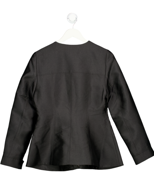 Aligne Black Dara Satin Zip Blazer UK 10