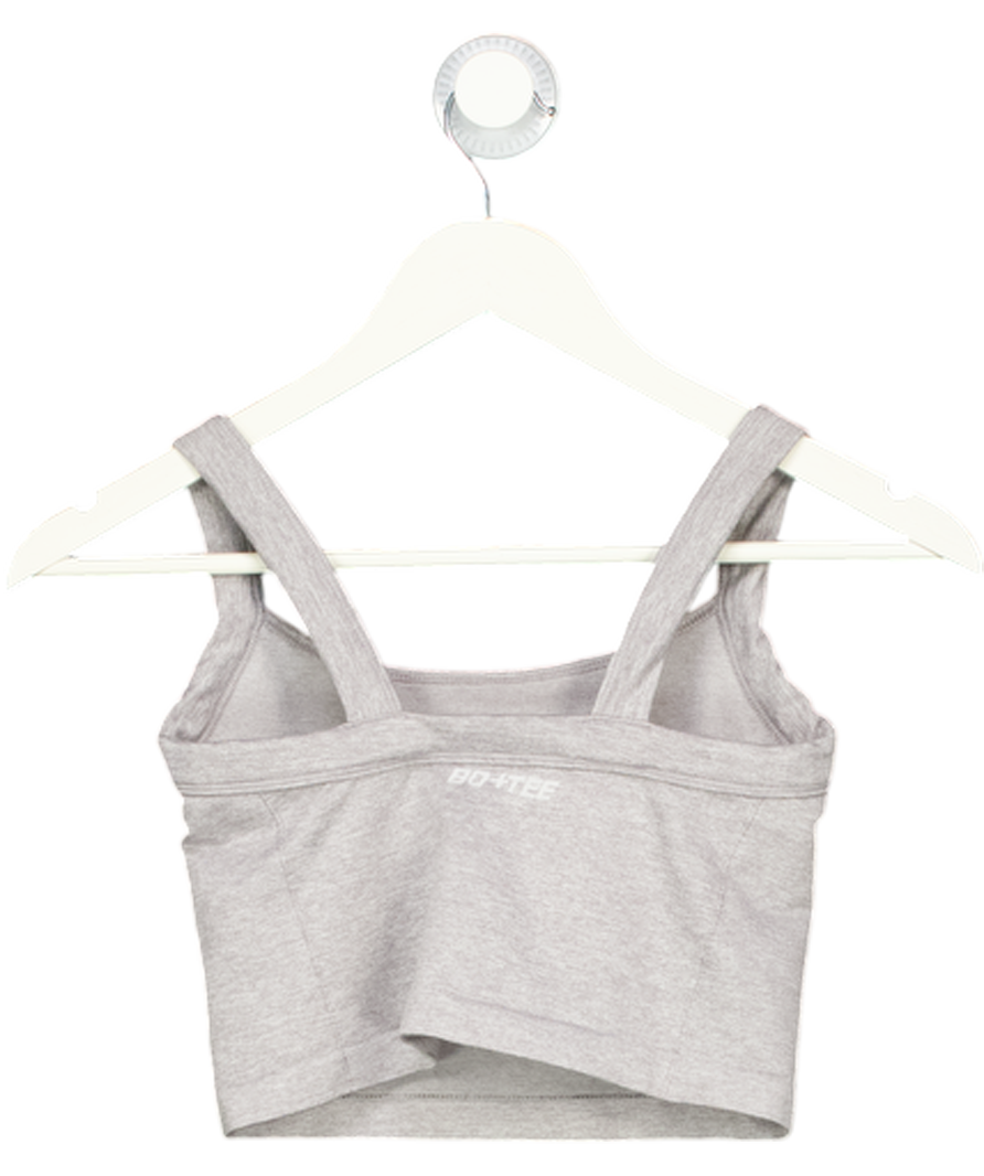 Bo + Tee Grey Seamless Sports Bra UK XS