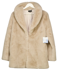 Majorelle Tatiana Faux Fur Coat Oatmilk Beige UK S