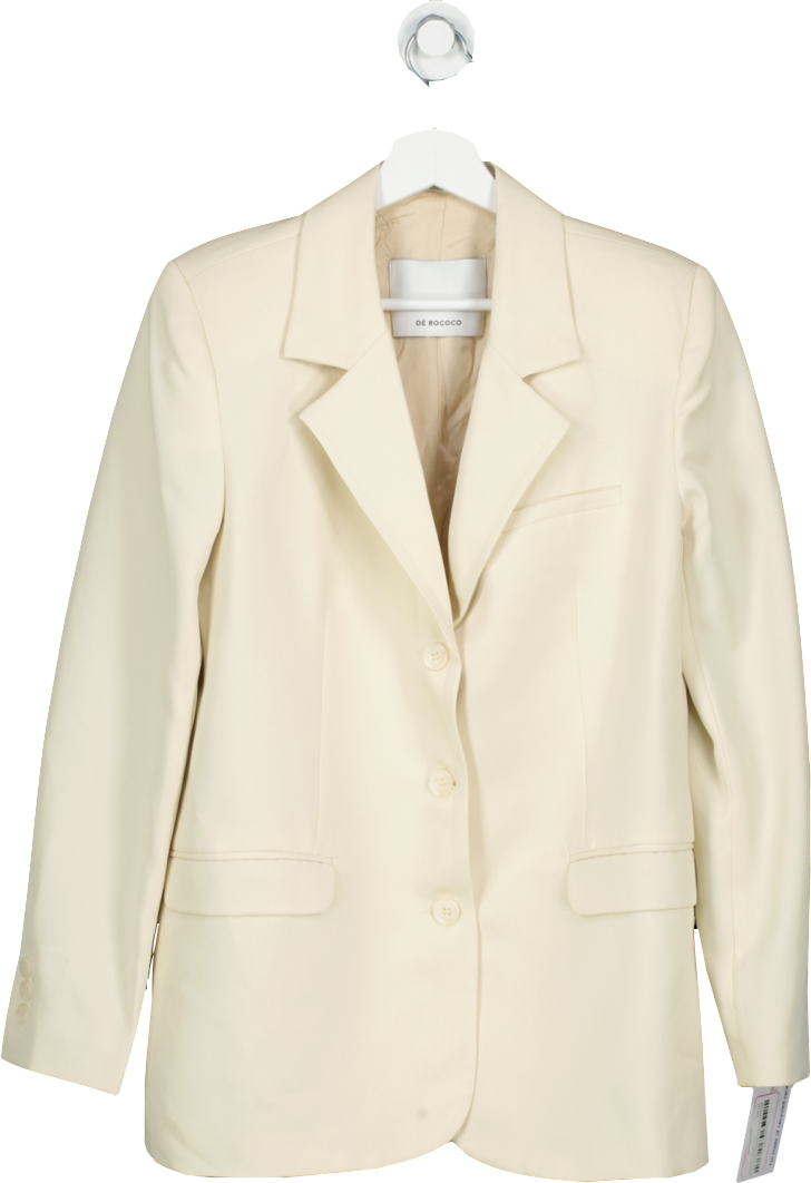 De Rococo Cream Boxy Daddy Blazer UK S
