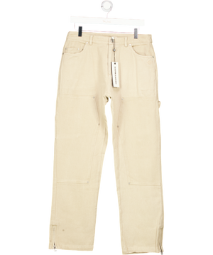 The Couture Club Beige Twill Rivet Detail Carpenter Pants W32