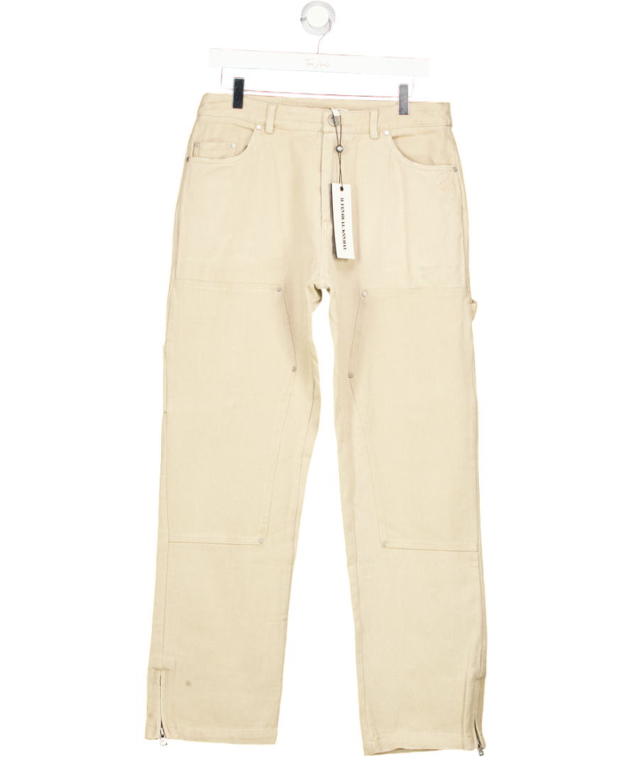 The Couture Club Beige Twill Rivet Detail Carpenter Pants W32