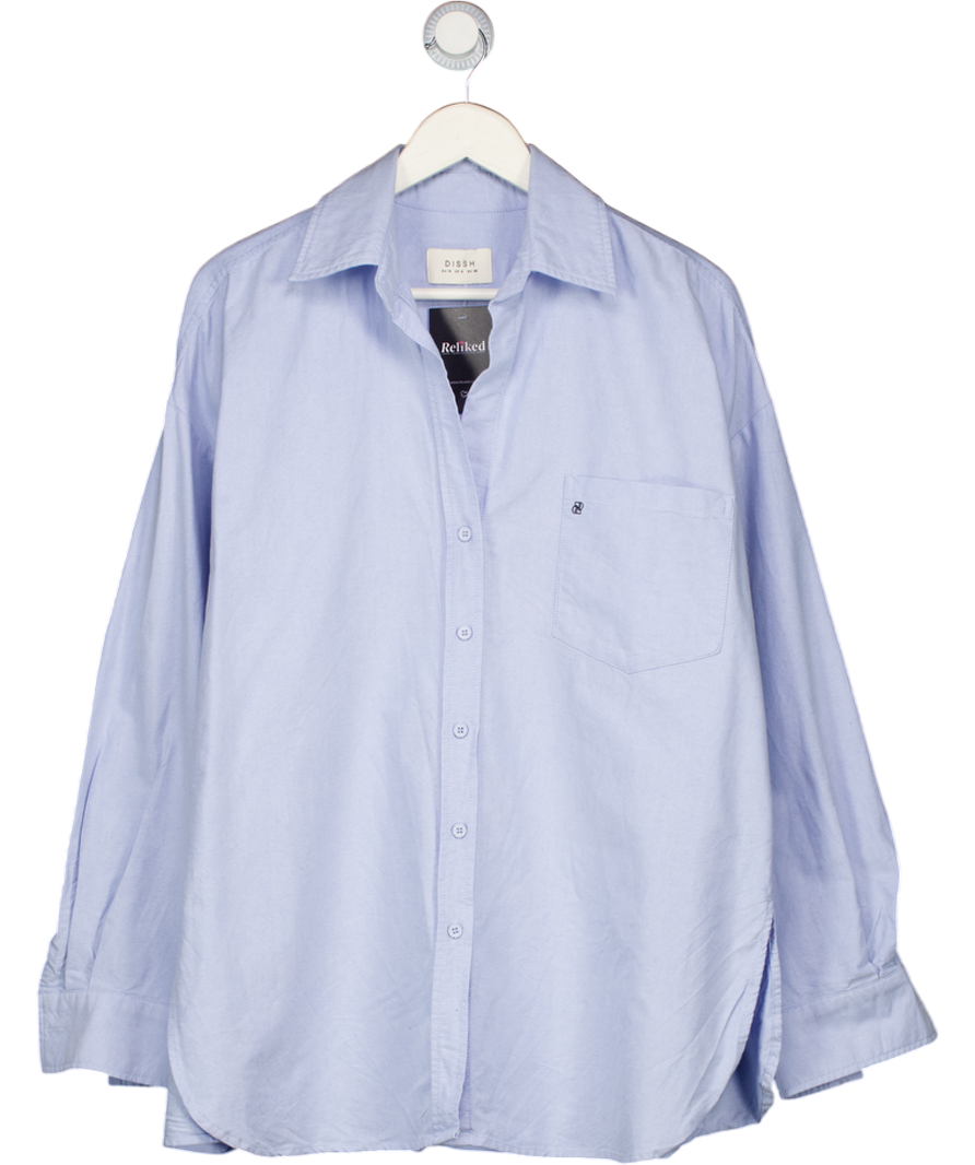 DISSH Blue Oversized Cotton Shirt UK 10
