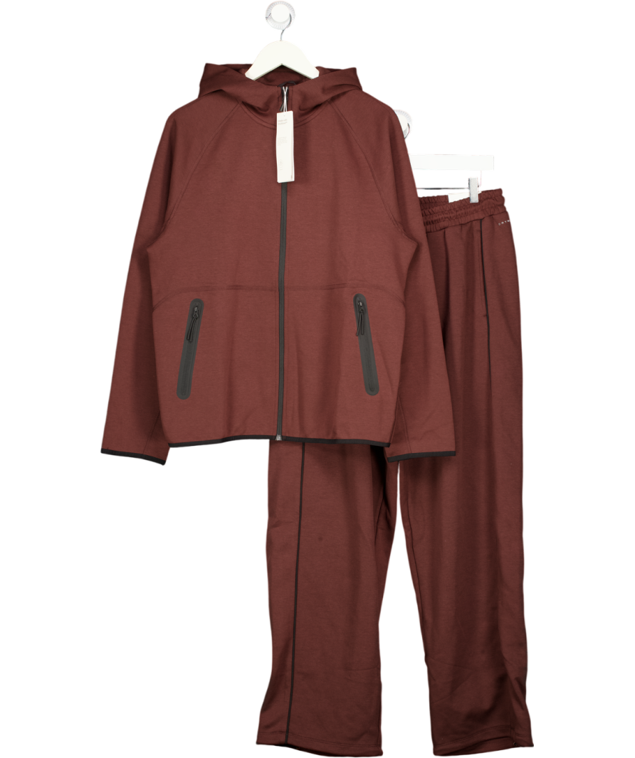 H&M MOVE 2-piece Dark Brown Sports Zip-through Hoodie & Joggers With Drymove UK M