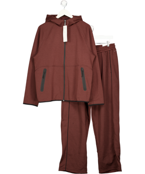 H&M MOVE 2-piece Dark Brown Sports Zip-through Hoodie & Joggers With Drymove UK M