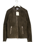AllSaints Anthracite Grey Cora Suede Jacket UK XL