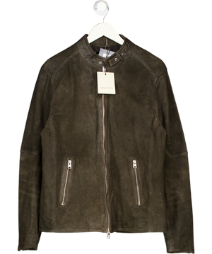 AllSaints Anthracite Grey Cora Suede Jacket UK XL