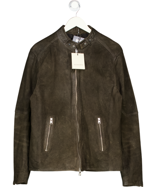 AllSaints Anthracite Grey Cora Suede Jacket UK XL