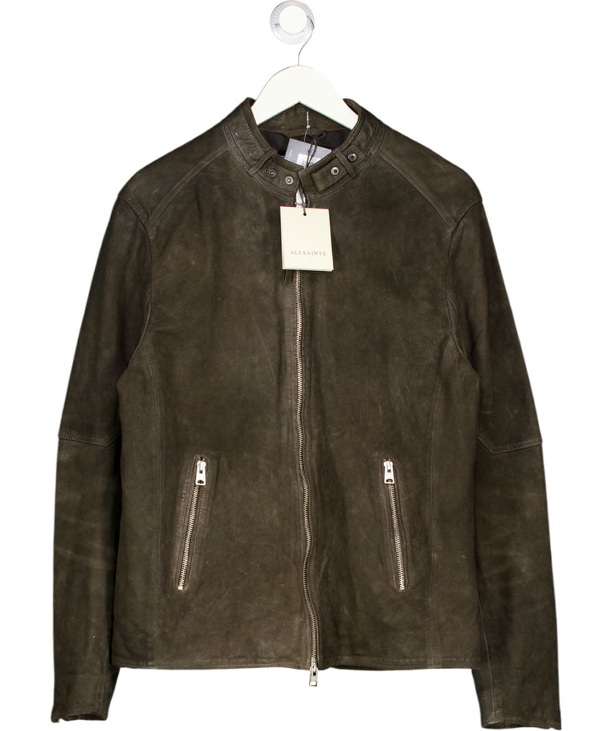 AllSaints Anthracite Grey Cora Suede Jacket UK XL