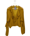 ZARA Brown Mesh Top UK M
