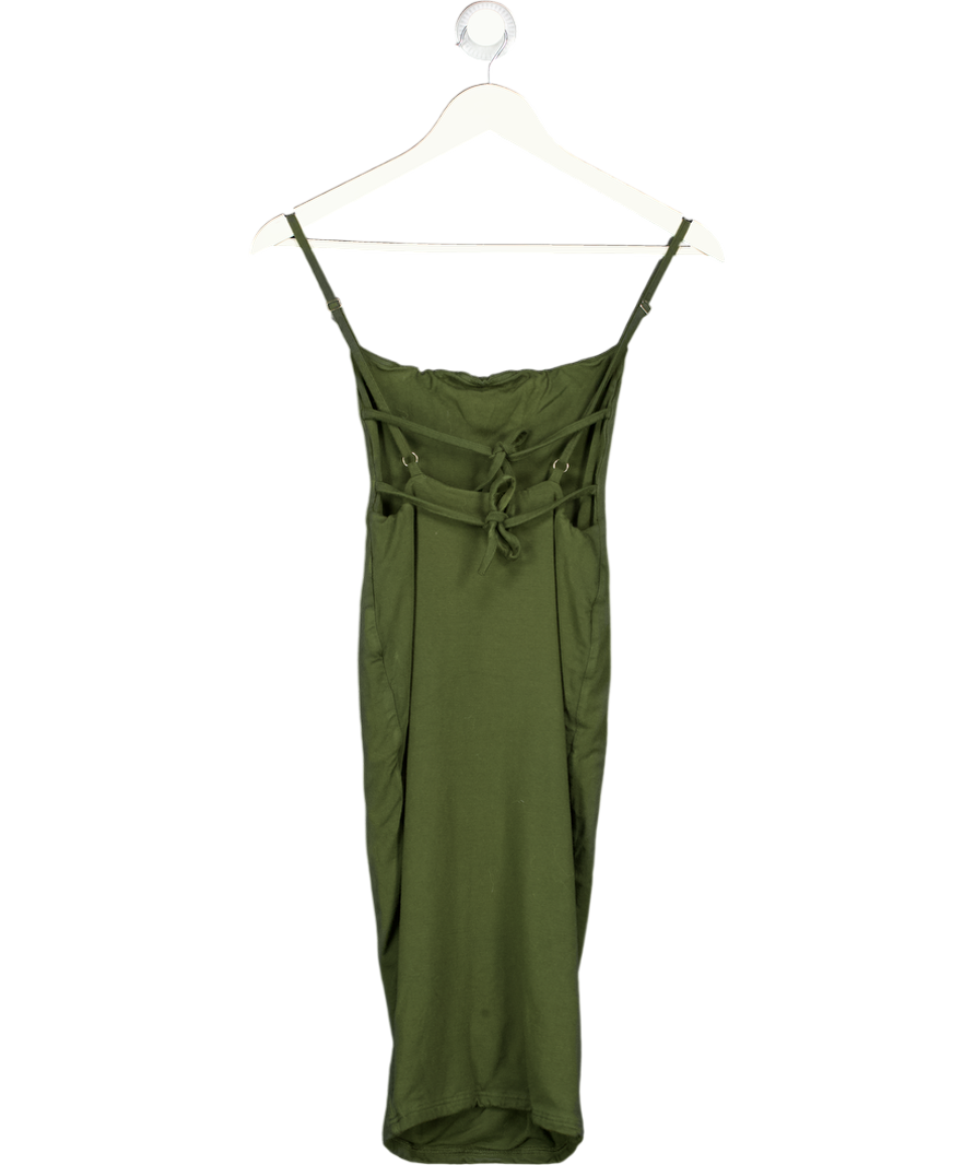 OH POLLY Khaki Green Jersey Mini Dress UK 10  Reliked