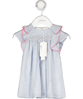Tartine et Chocolat Blue & Pink Embroidered Smocked Dress 6-9 Months