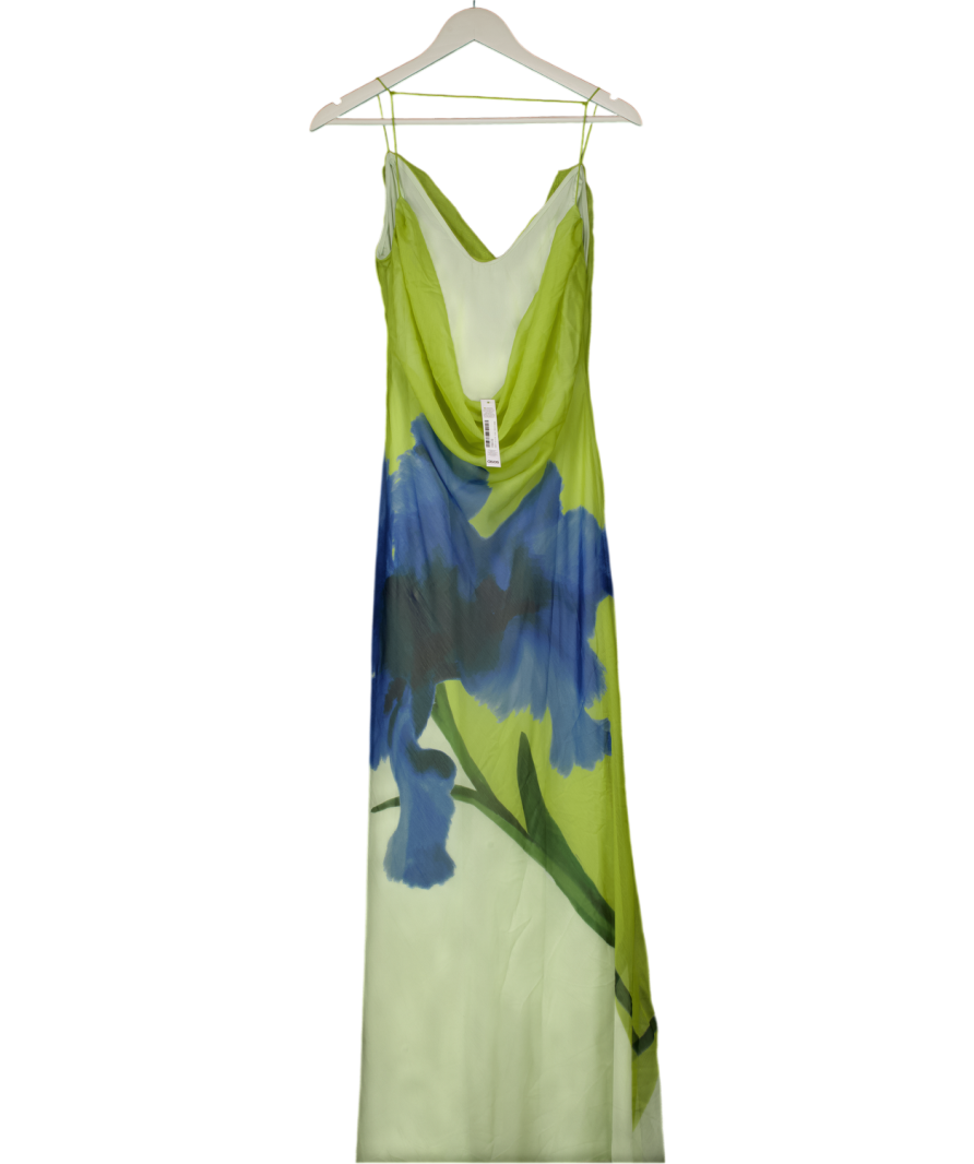 ASOS Green Cowl Neck Plunge Maxi Dress UK S