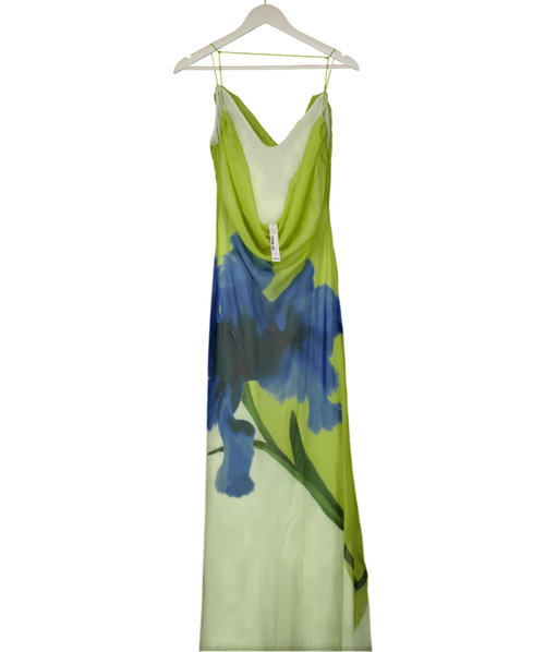 ASOS Green Cowl Neck Plunge Maxi Dress UK S