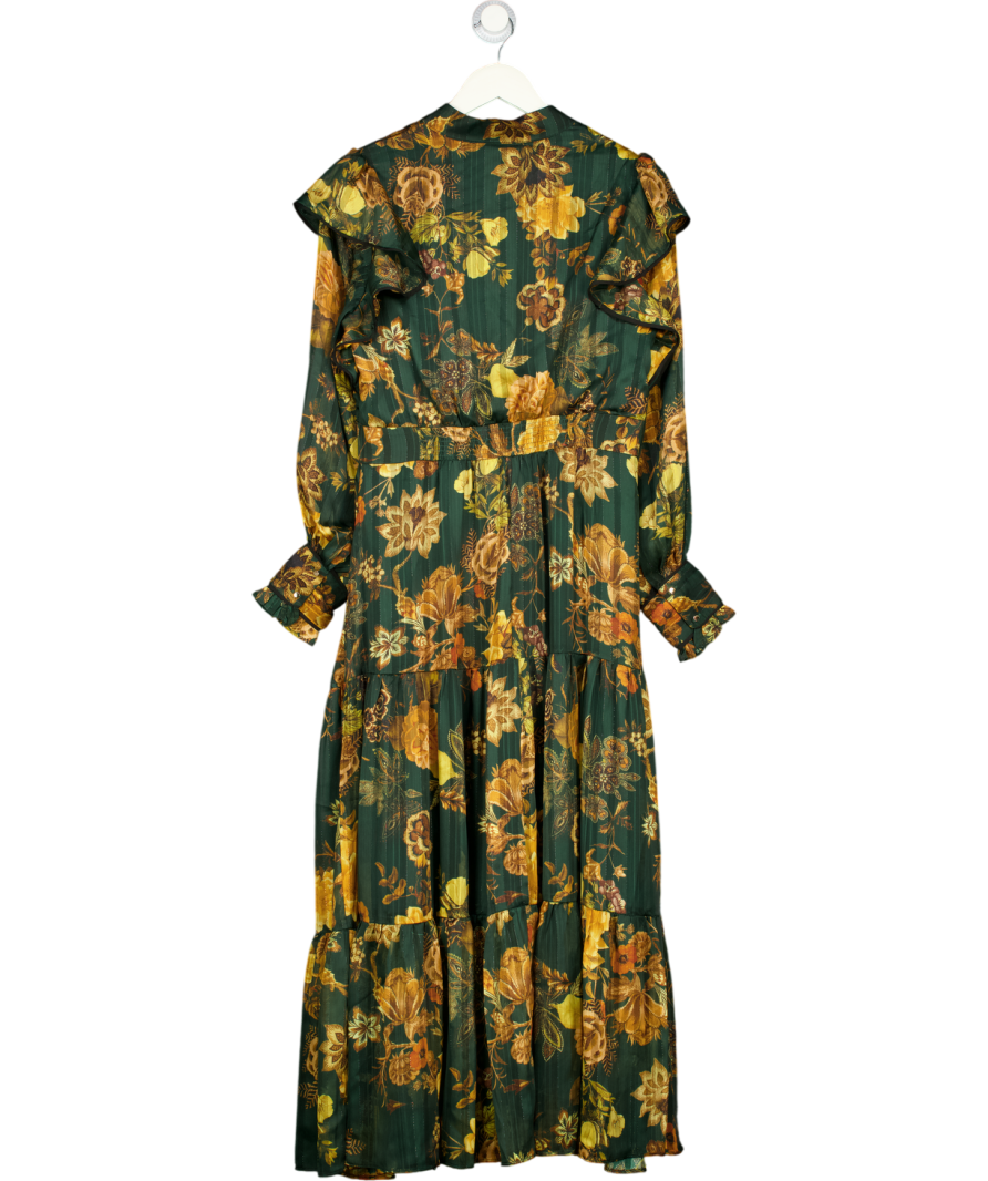 karen millen green lace dress Bright Green Plus Size Lace High Neck Woven Midi Dress